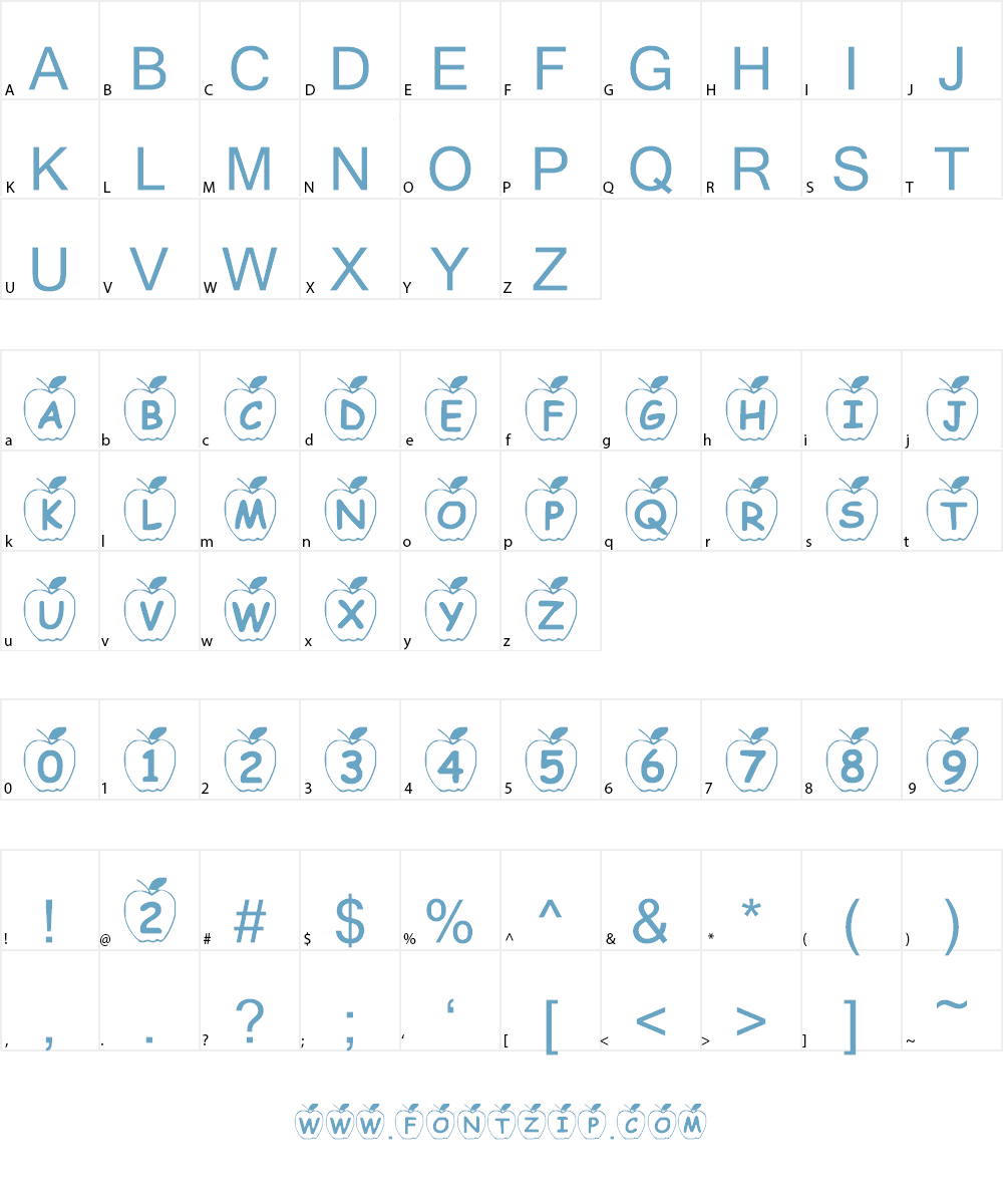 Summer's Apples Font Character